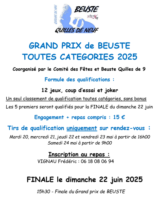 Affiche GP Beuste 2025